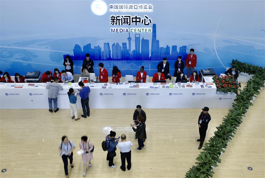 (CIIE) CHINA-SHANGHAI-CIIE-MEDIA CENTER-OPEN (CN)